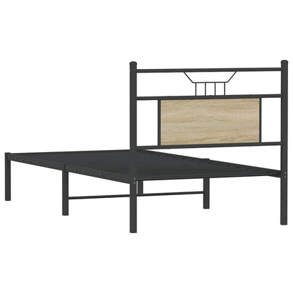 Bed Frame without Mattress Sonoma Oak 90x200 cm Engineered Wood