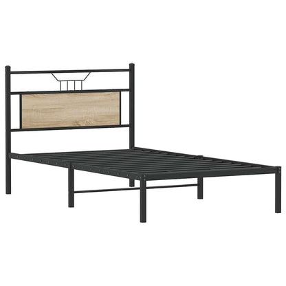 Bed Frame without Mattress Sonoma Oak 100x190 cm Engineered Wood