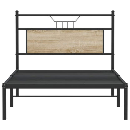 Bed Frame without Mattress Sonoma Oak 100x190 cm Engineered Wood