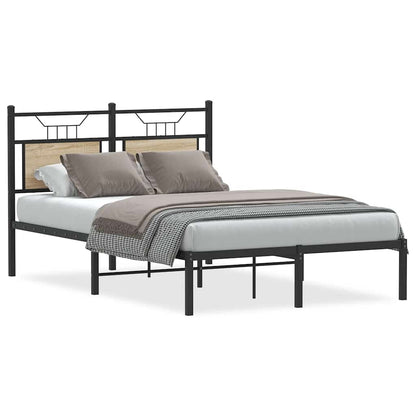 Bed Frame without Mattress Sonoma Oak 120x200 cm Engineered Wood