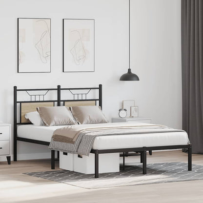 Bed Frame without Mattress Sonoma Oak 120x200 cm Engineered Wood
