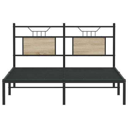 Bed Frame without Mattress Sonoma Oak 137x190 cm Engineered Wood