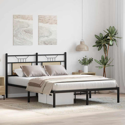 Bed Frame without Mattress Sonoma Oak 140x190 cm Engineered Wood