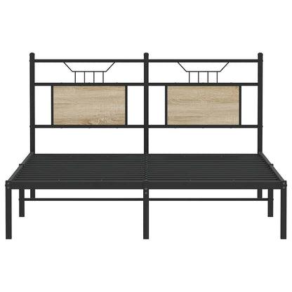 Bed Frame without Mattress Sonoma Oak 140x200 cm Engineered Wood