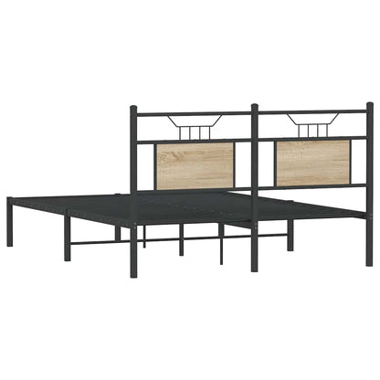 Bed Frame without Mattress Sonoma Oak 150x200 cm King Size Engineered Wood