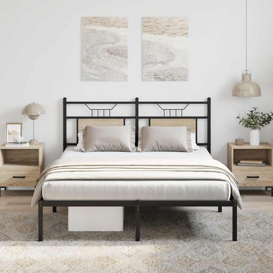 Bed Frame without Mattress Sonoma Oak 150x200 cm King Size Engineered Wood