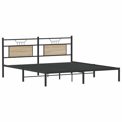 Bed Frame without Mattress Sonoma Oak 160x200 cm Engineered Wood