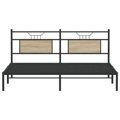 Bed Frame without Mattress Sonoma Oak 183x203 cm Engineered Wood