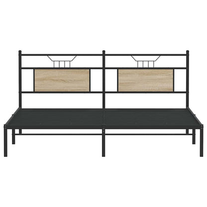 Bed Frame without Mattress Sonoma Oak 183x213 cm Engineered Wood