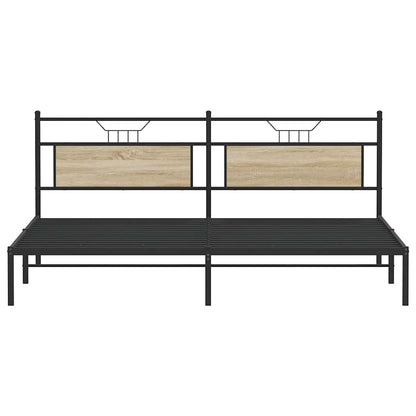 Bed Frame without Mattress Sonoma Oak 200x200 cm Engineered Wood