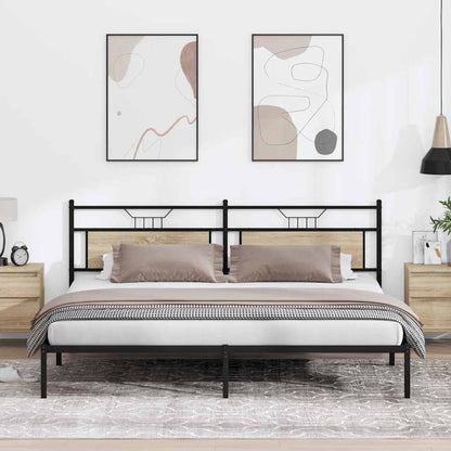 Bed Frame without Mattress Sonoma Oak 200x200 cm Engineered Wood