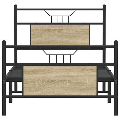 Bed Frame without Mattress Sonoma Oak 90x190 cm Single Engineered Wood