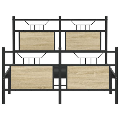 Bed Frame without Mattress Sonoma Oak 120x190 cm Small Double Engineered Wood