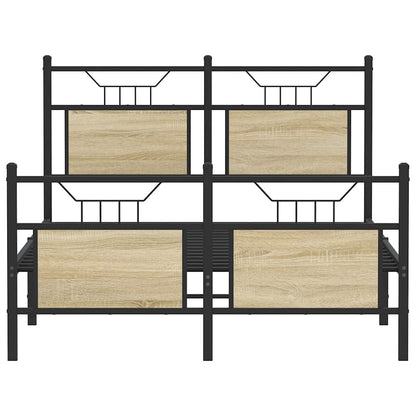 Bed Frame without Mattress Sonoma Oak 137x190 cm Engineered Wood