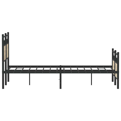 Bed Frame without Mattress Sonoma Oak 137x190 cm Engineered Wood