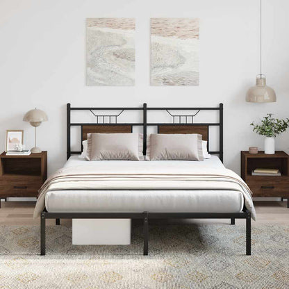 Bed Frame without Mattress Brown Oak 137x190 cm Engineered Wood