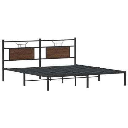 Bed Frame without Mattress Brown Oak 183x203 cm Engineered Wood