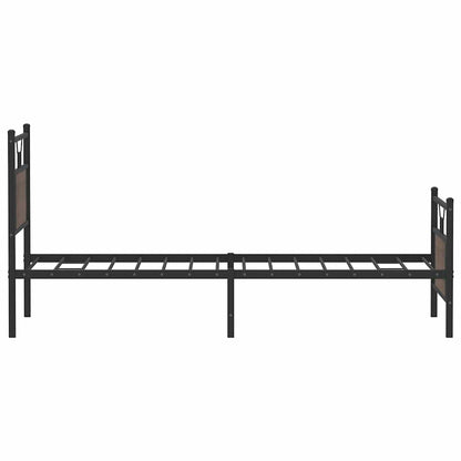 Bed Frame without Mattress Brown Oak 90x200 cm Engineered Wood