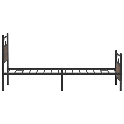 Bed Frame without Mattress Brown Oak 100x190 cm Engineered Wood