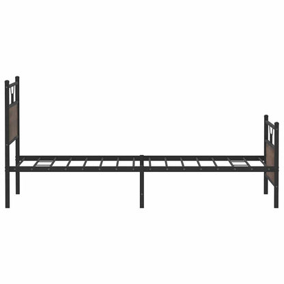 Bed Frame without Mattress Brown Oak 107x203 cm Engineered Wood