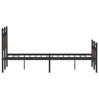 Bed Frame without Mattress Brown Oak 120x190 cm Small Double Engineered Wood