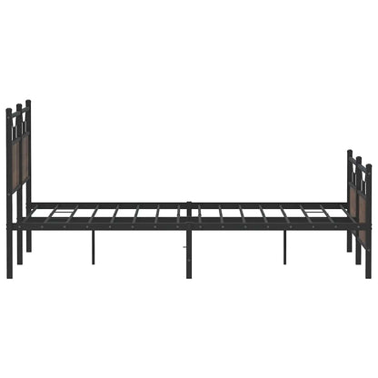 Bed Frame without Mattress Brown Oak 140x200 cm Engineered Wood
