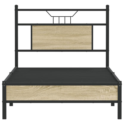 Bed Frame without Mattress Sonoma Oak 90x200 cm Engineered Wood