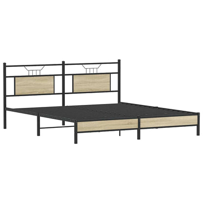 Bed Frame without Mattress Sonoma Oak 160x200 cm Engineered Wood