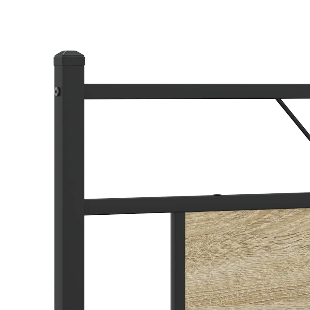 Bed Frame without Mattress Sonoma Oak 183x213 cm Engineered Wood