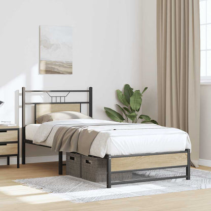Bed Frame without Mattress Sonoma Oak 80x200 cm Engineered Wood