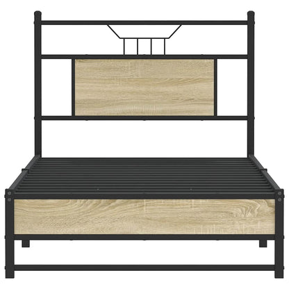 Bed Frame without Mattress Sonoma Oak 80x200 cm Engineered Wood