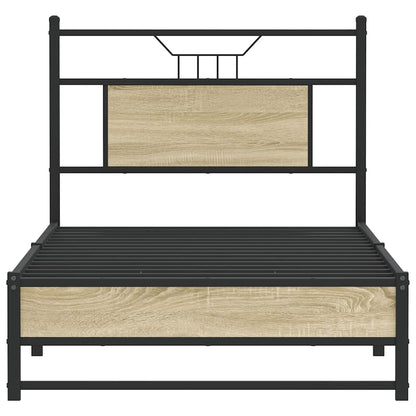 Bed Frame without Mattress Sonoma Oak 90x190 cm Single Engineered Wood