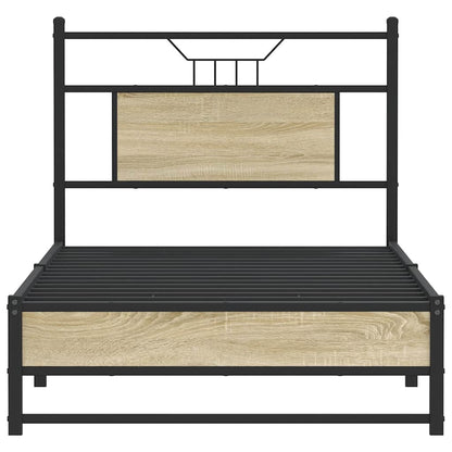 Bed Frame without Mattress Sonoma Oak 90x200 cm Engineered Wood