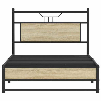 Bed Frame without Mattress Sonoma Oak 100x200 cm Engineered Wood
