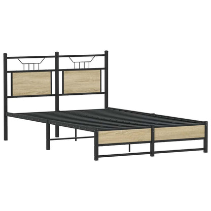 Bed Frame without Mattress Sonoma Oak 120x190 cm Small Double Engineered Wood