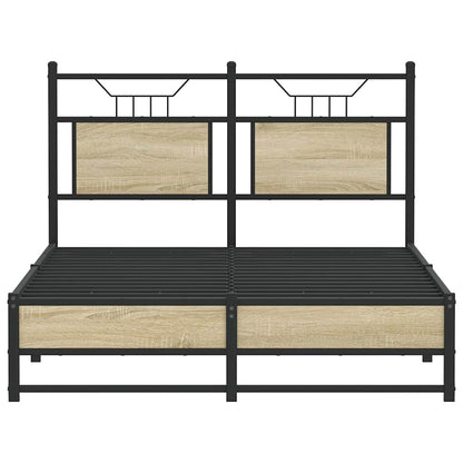 Bed Frame without Mattress Sonoma Oak 120x190 cm Small Double Engineered Wood