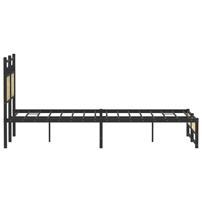 Bed Frame without Mattress Sonoma Oak 120x190 cm Small Double Engineered Wood