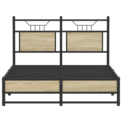 Bed Frame without Mattress Sonoma Oak 120x200 cm Engineered Wood