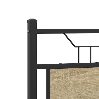 Bed Frame without Mattress Sonoma Oak 120x190 cm Small Double Engineered Wood
