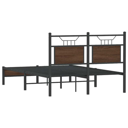 Bed Frame without Mattress Brown Oak 120x200 cm Engineered Wood
