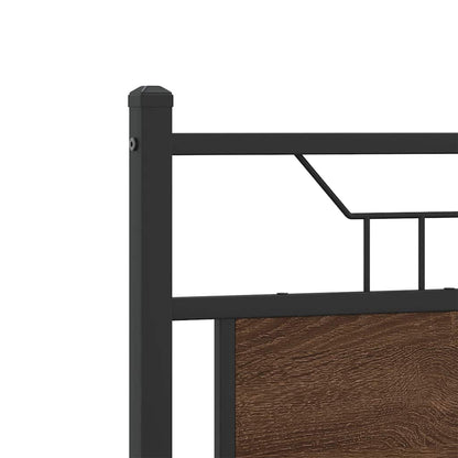 Bed Frame without Mattress Brown Oak 120x200 cm Engineered Wood