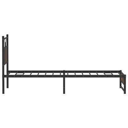 Bed Frame without Mattress Brown Oak 80x200 cm Engineered Wood
