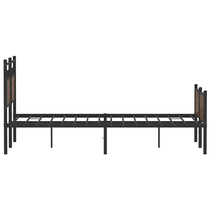 Bed Frame without Mattress Brown Oak 120x190 cm Small Double Engineered Wood