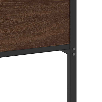 Bed Frame without Mattress Brown Oak 120x190 cm Small Double Engineered Wood