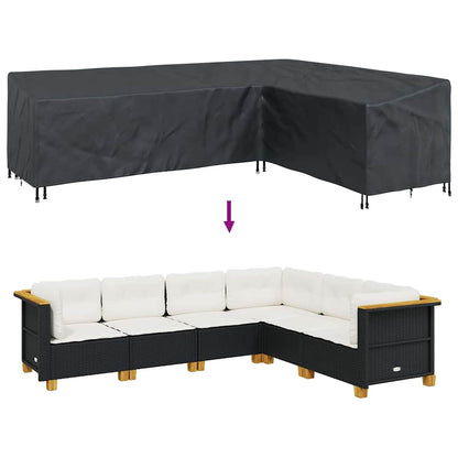 Outdoor Furniture Cover Black 286 x 222 x 80 cm 420D fabric