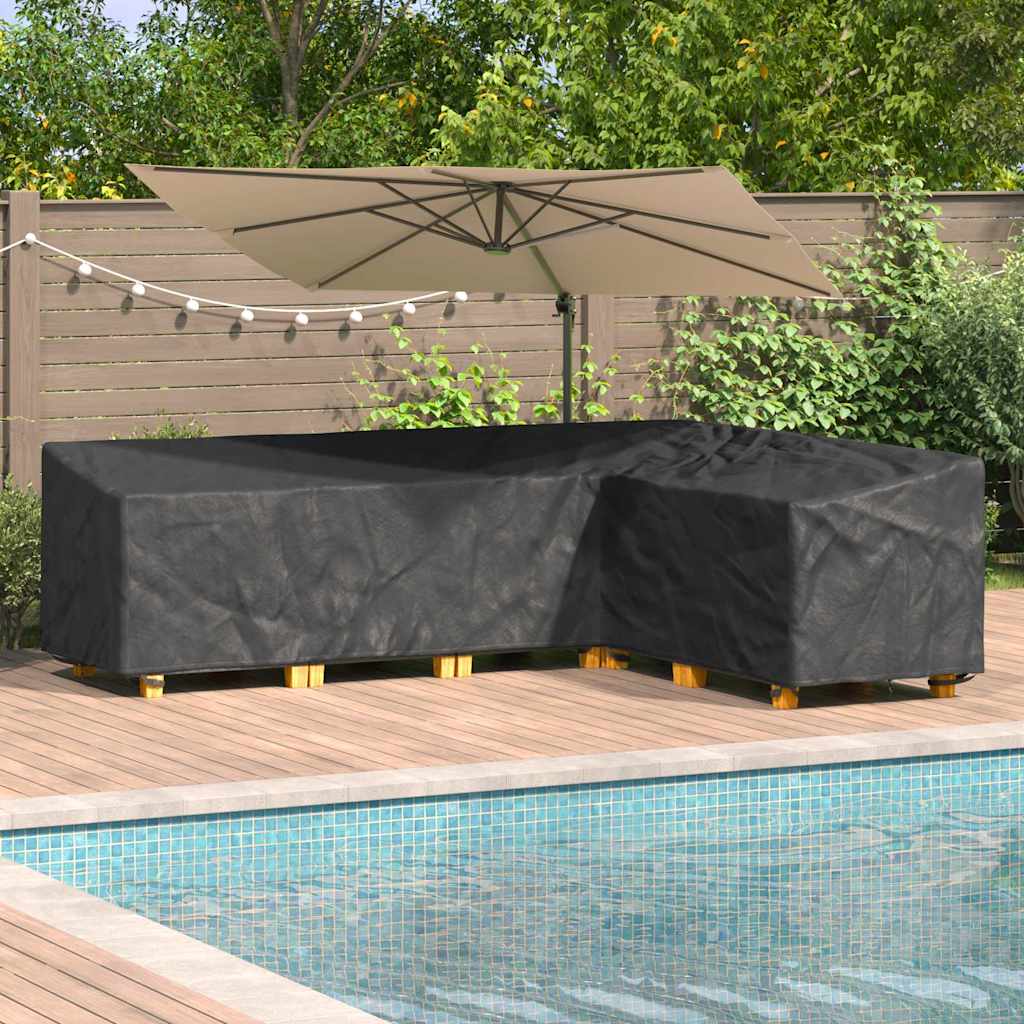 Outdoor Furniture Cover Black 286 x 222 x 80 cm 600D fabric