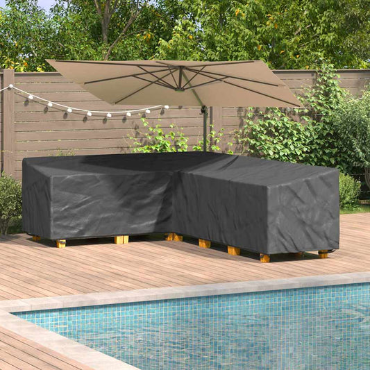 Outdoor Furniture Cover Black 286 x 222 x 80 cm 600D fabric