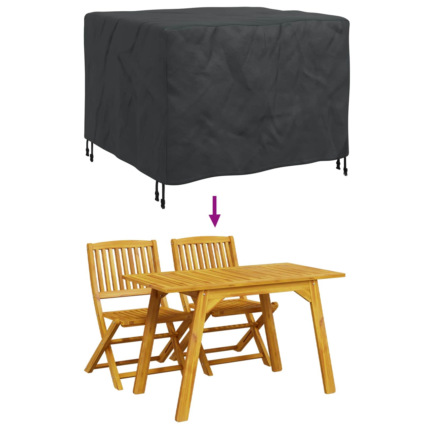 Outdoor Furniture Cover Black 100 x 100 x 70 cm 210D