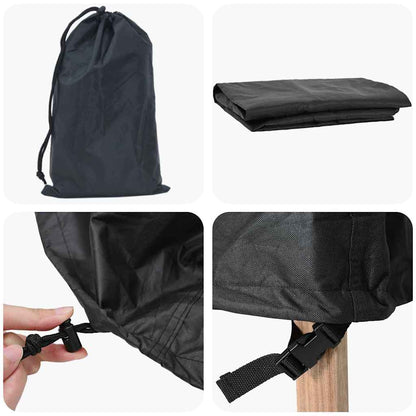 Outdoor Furniture Cover Black 125 x 125 x 74 cm 210D fabric