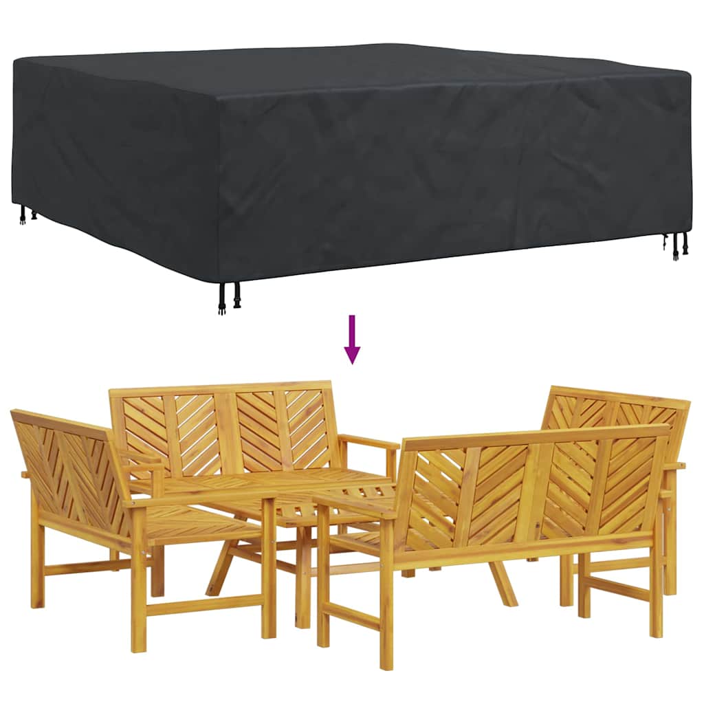 Outdoor Furniture Cover Black 220 x 220 x 70 cm 600D